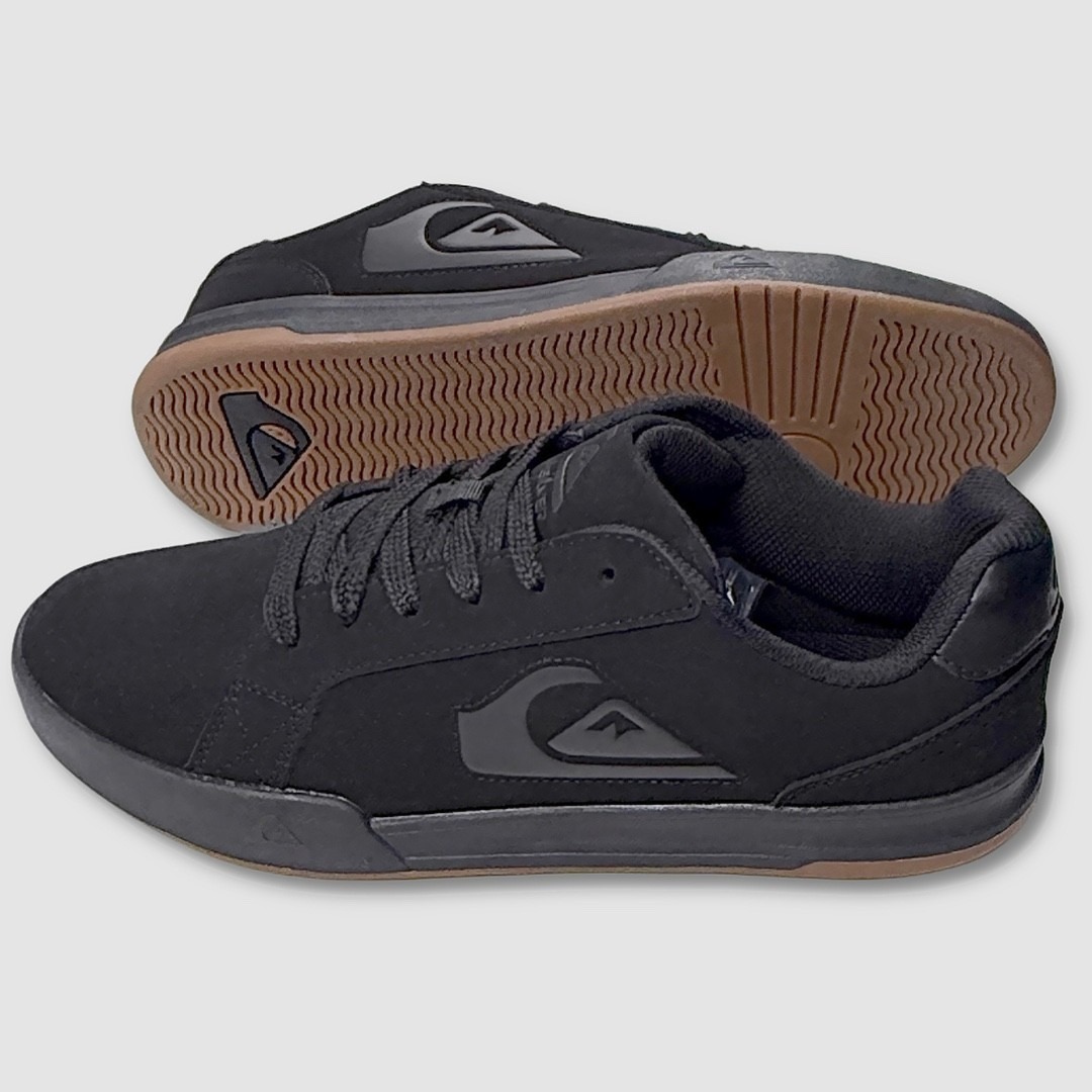 Quiksilver Caballerial Low Shoes - New Mens 9.5 Black / Gum - #49326-Cl2